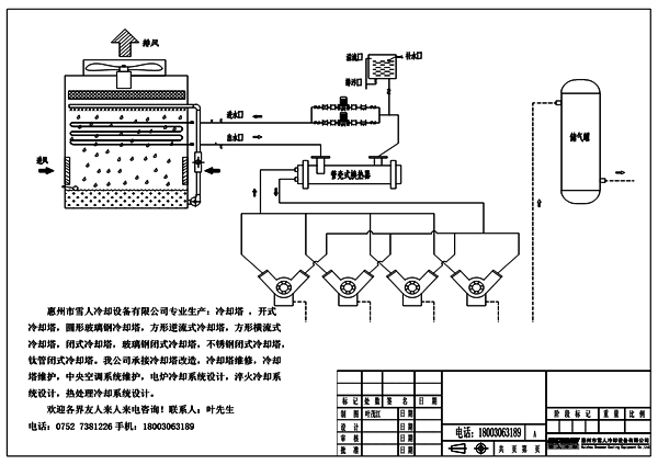 空压机闭式冷却塔