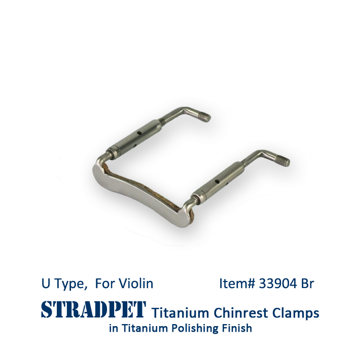 Guarneri Style STRADEPT Jujube Wood Chinrest with Titanium Clamps for Violin 