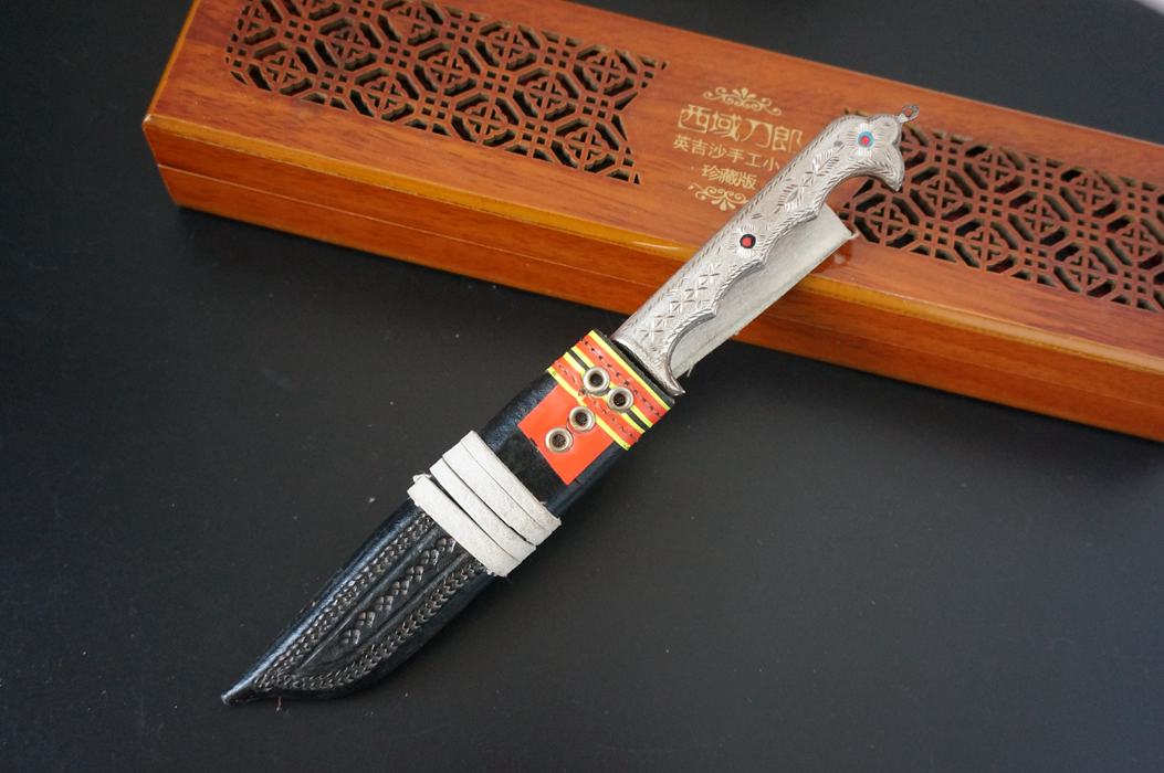 萨穆莎尔牌英吉沙小刀,艾力阿凡提制作迷你款,非常适合收藏,全长18cm