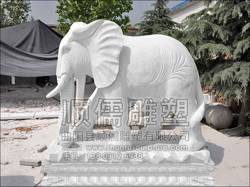 大象-002-石雕-顺儒雕塑