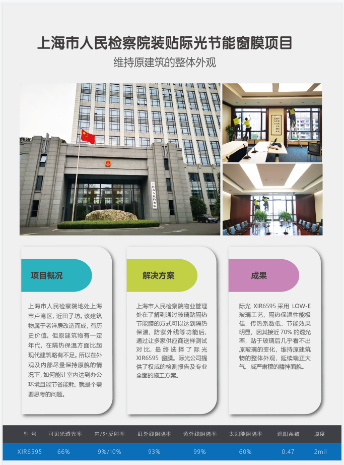 上海市人民检察院装贴bob最新手机版官网节能窗膜项目