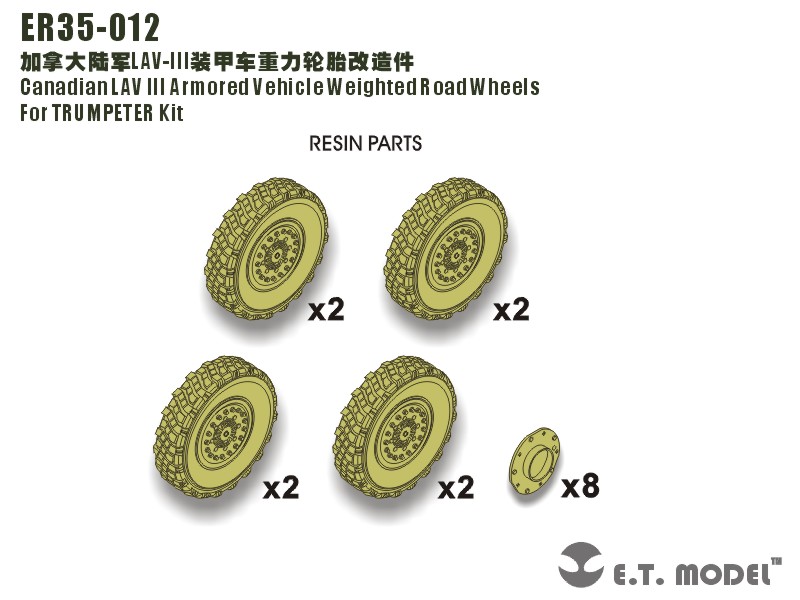 Er Canadian Lav Iii Armored Vehicle Weighted Road Wheels