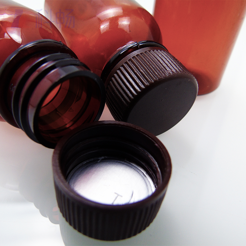茶色藥瓶，PET材質，用于片劑分裝瓶，小容量液體瓶