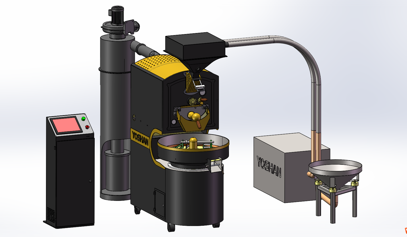 Giant G6 巨人G6master 高端智能咖啡烘焙机 PLC自动烘焙曲线复制运行  铸铁工艺